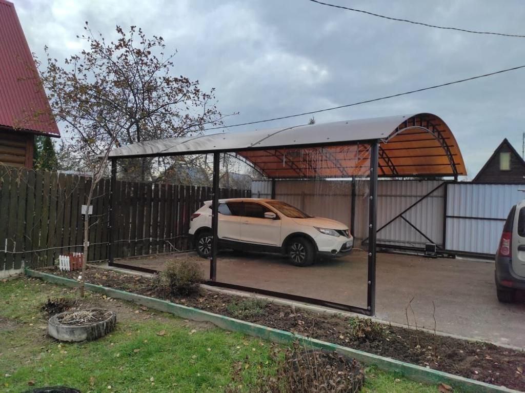 Прозрачные шторы ПВХ для навеса под автомобиль в Юхнове